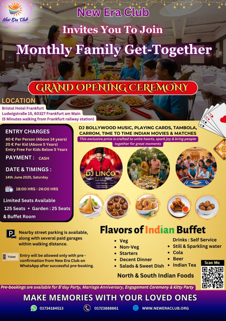 monthly family get together event in frankfurt am main